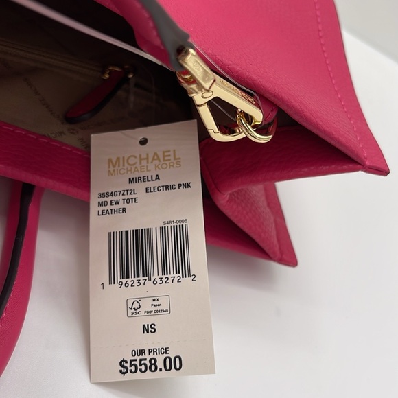 Michael Kors Mirella Md East West Pebbled Leather Tote Shopper MK EW
Electric - Picture 15 of 16